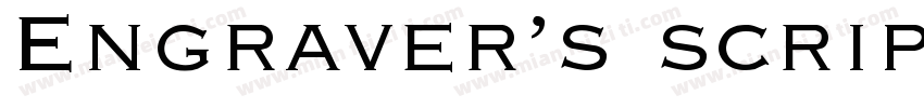 Engraver’s script字体转换